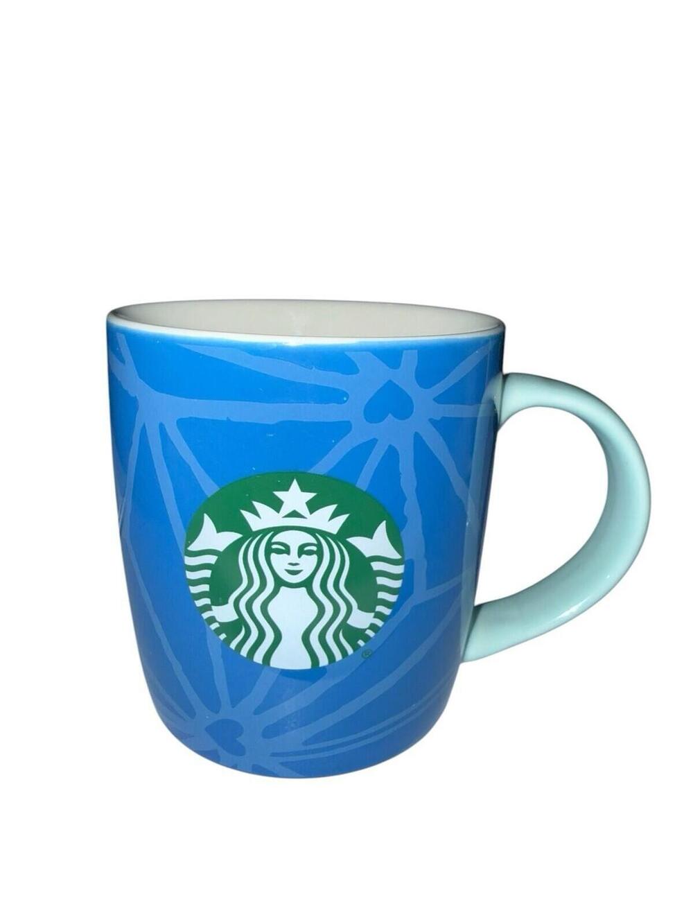 Mermaid Logo Starbucks Blue Green Web & Hearts 11oz. Coffee Tea Mug Cup 2022